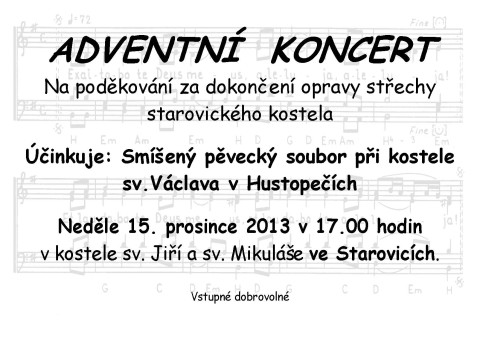 Adventní koncert Starovice