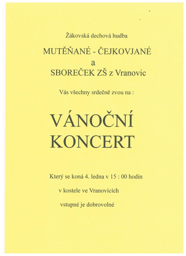 Novoroční koncert Vranovice