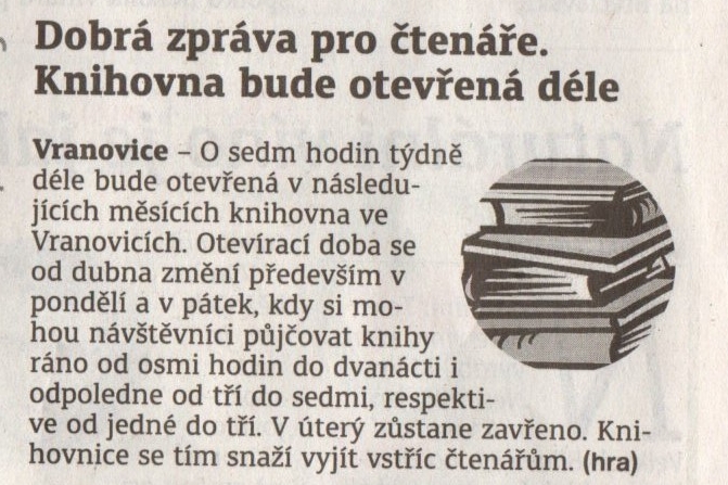 Břeclavský deník, o knihovně
